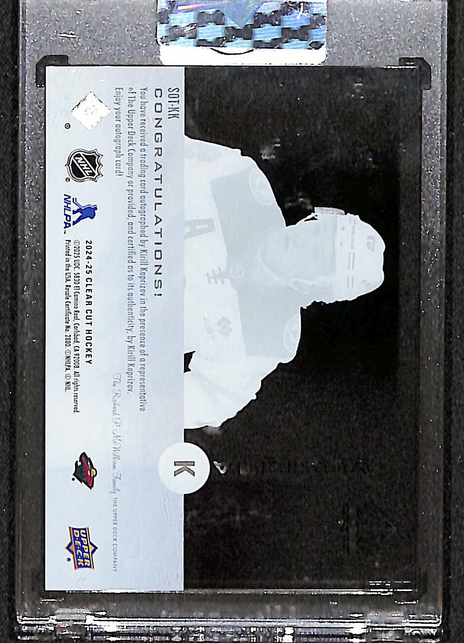 Kirill Kaprizov 2024-25 UD Clear Cut SP Authentic Sign of the Times #SOT-KK