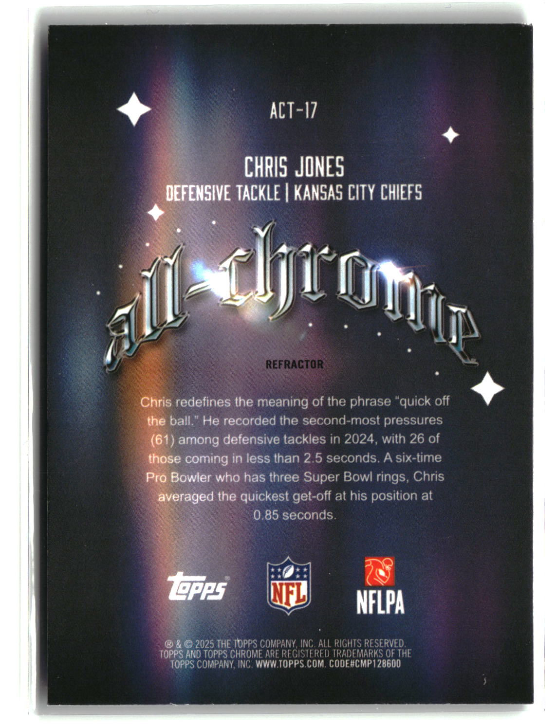 Chris Jones 2025 Topps Chrome All-Chrome Team Refractor #ACT-17