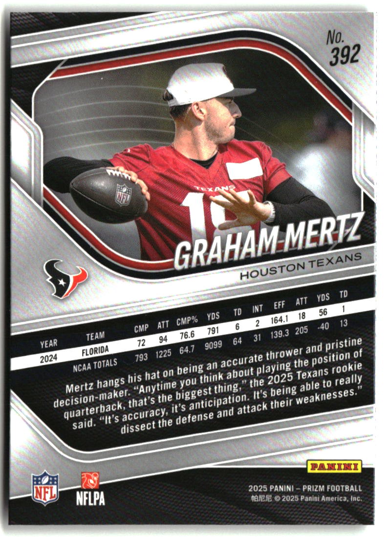 Graham Mertz 2025 Panini Mosaic #392