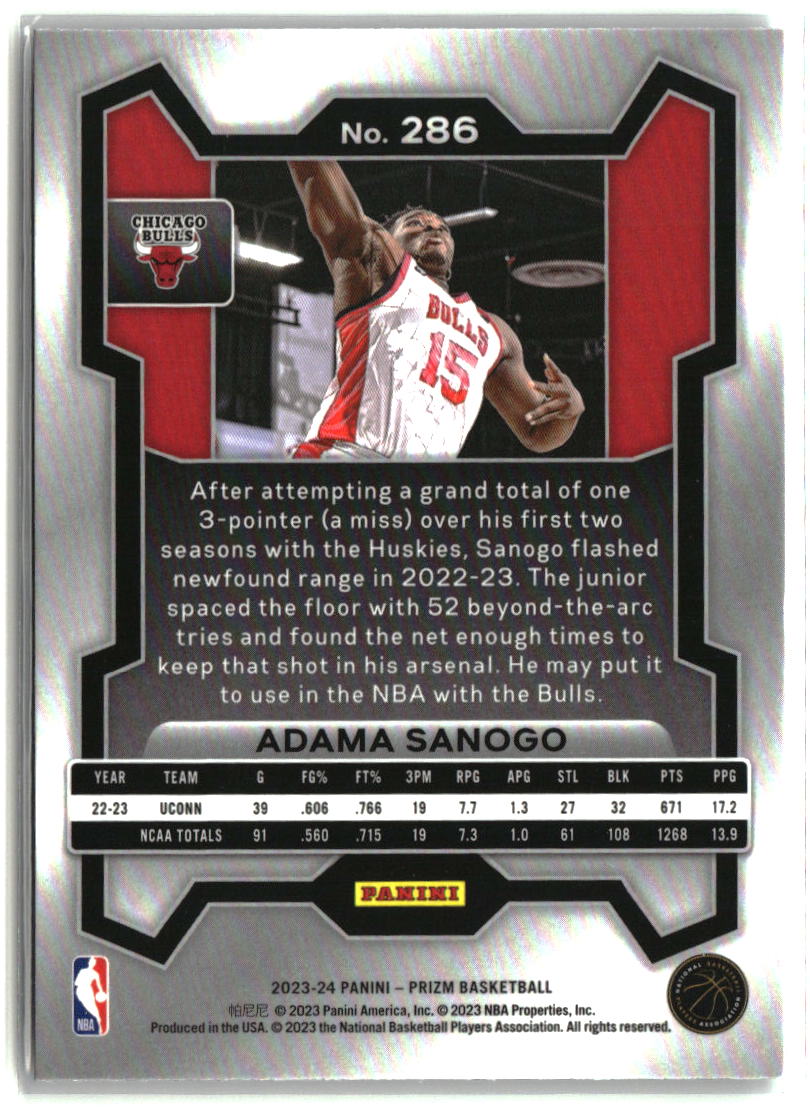 Adama Sanogo 2023-24 Panini Prizm #286