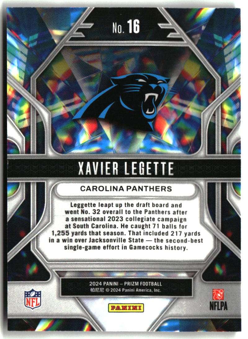 Xavier Legette 2024 Panini Prizm Prizmatic #16