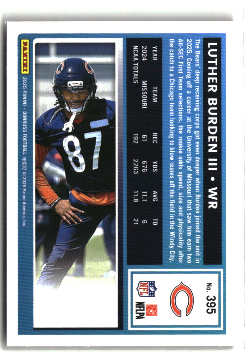 Luther Burden III 2025 Donruss Press Proofs Red #395