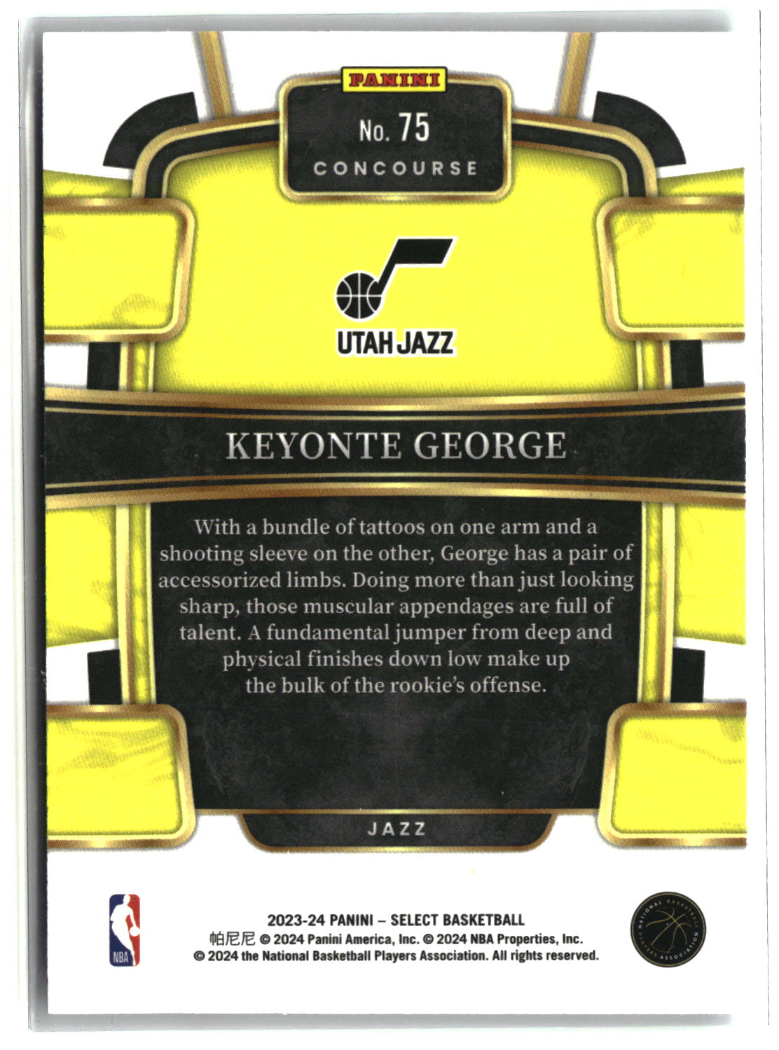 Keyonte George 2023-24 Panini Select #75