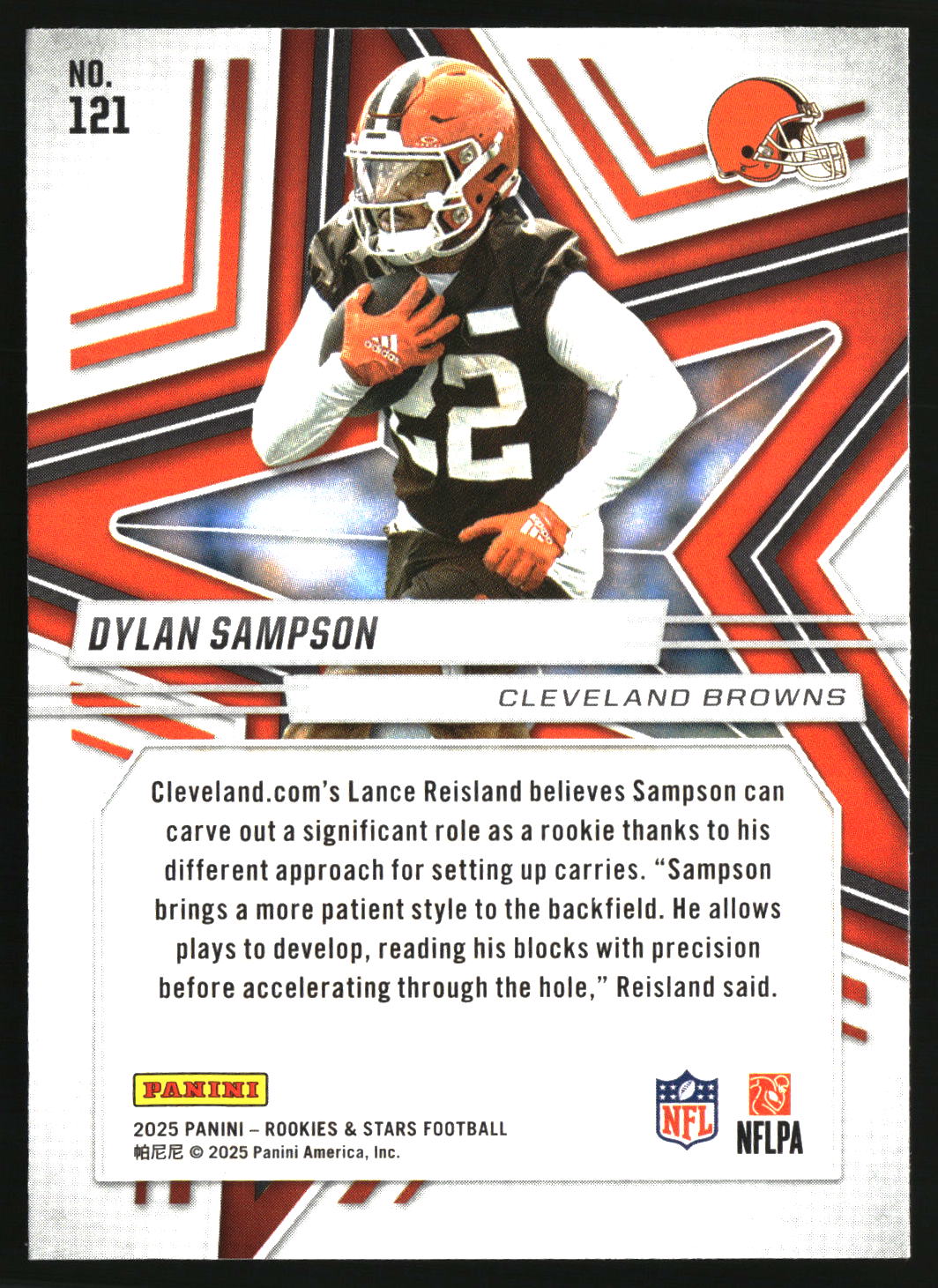 Dylan Sampson 2025 Panini Rookies & Stars #121