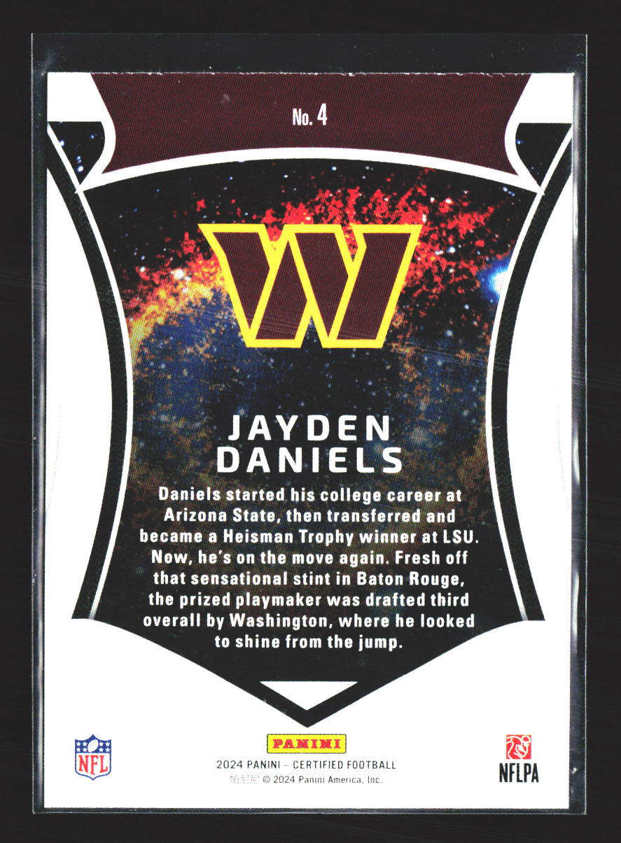 Jayden Daniels 2024 Panini Certified Certified Rookies #4