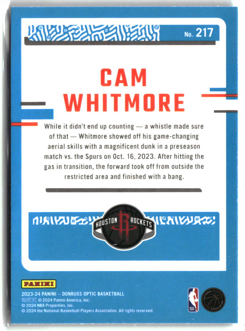 Cam Whitmore 2023-24 Donruss Optic #217