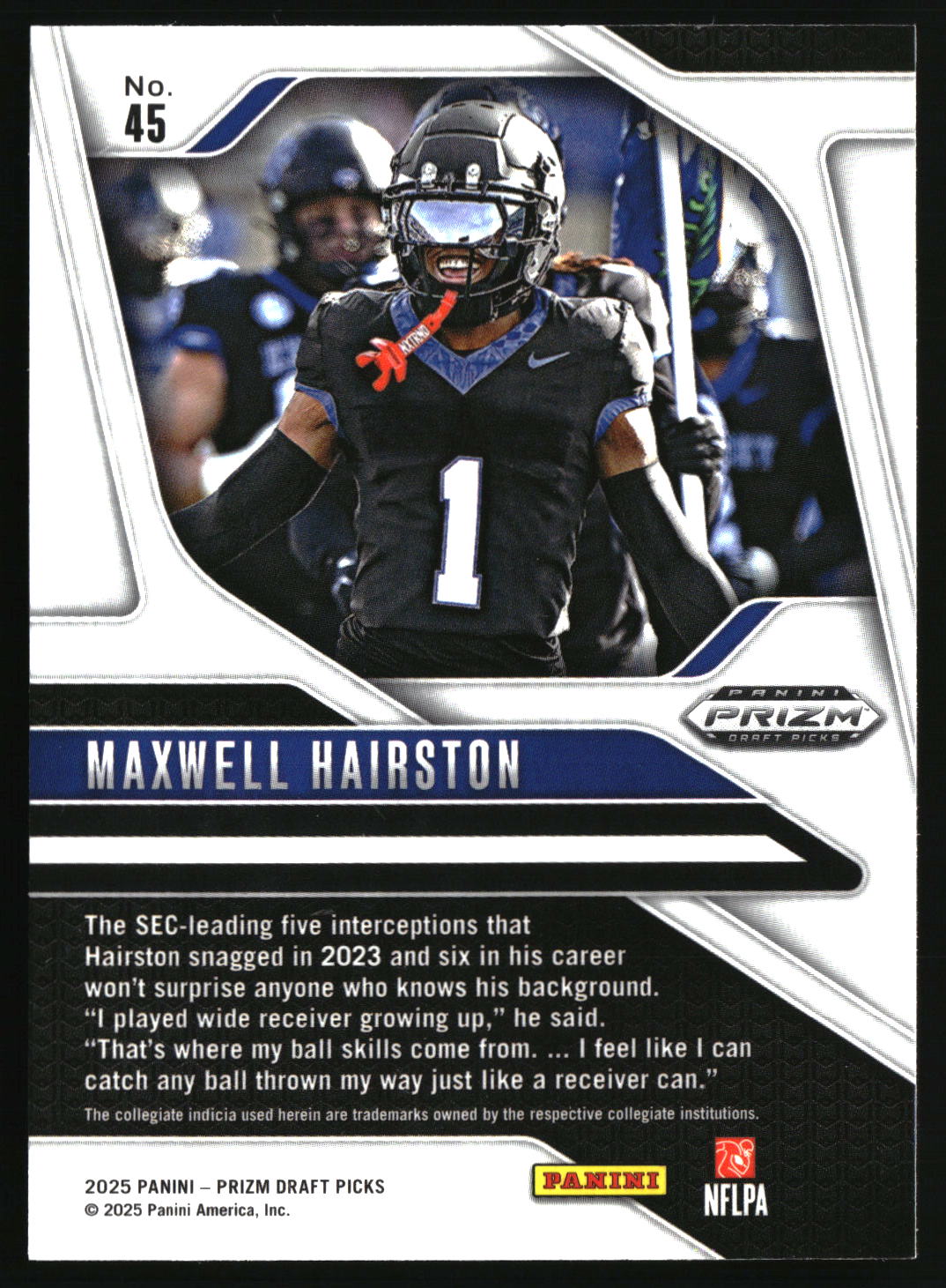 Maxwell Hairston 2025 Panini Prizm Draft Picks #45