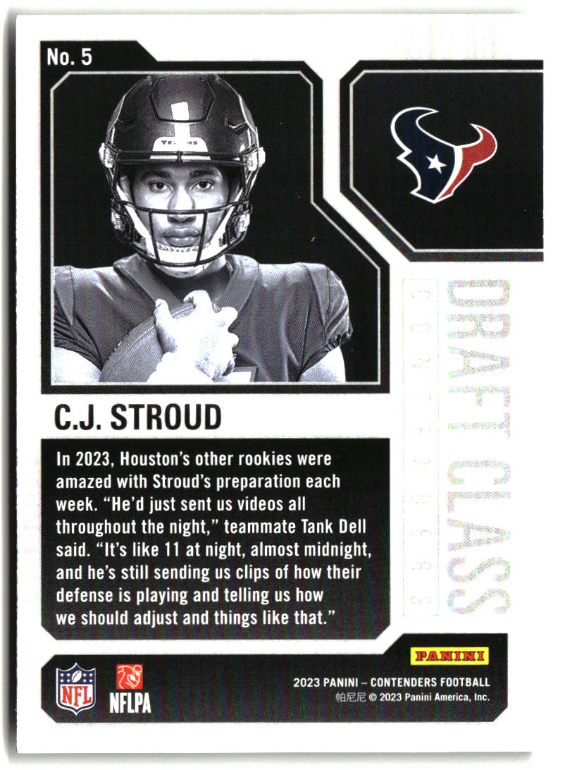 C.J. Stroud 2023 Panini Contenders Draft Class Contenders #5