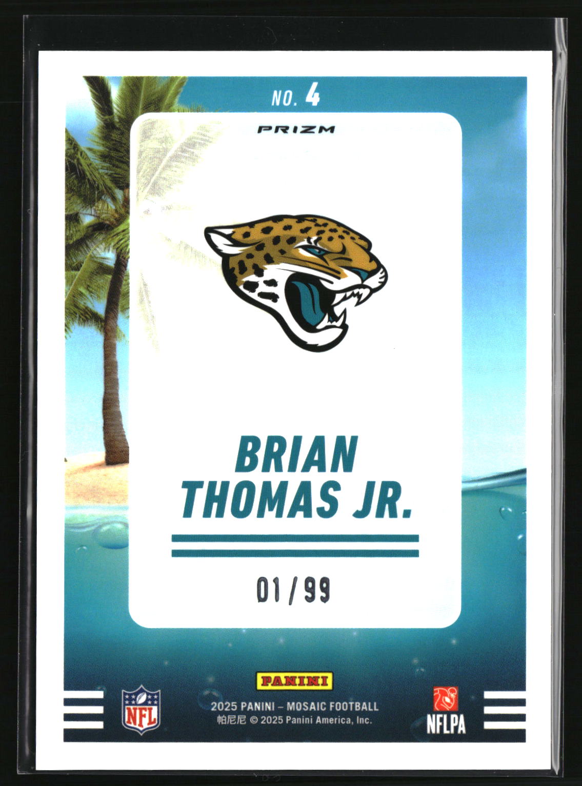 Brian Thomas Jr. 2025 Panini Mosaic Splash Mosaic Blue #4 #/99