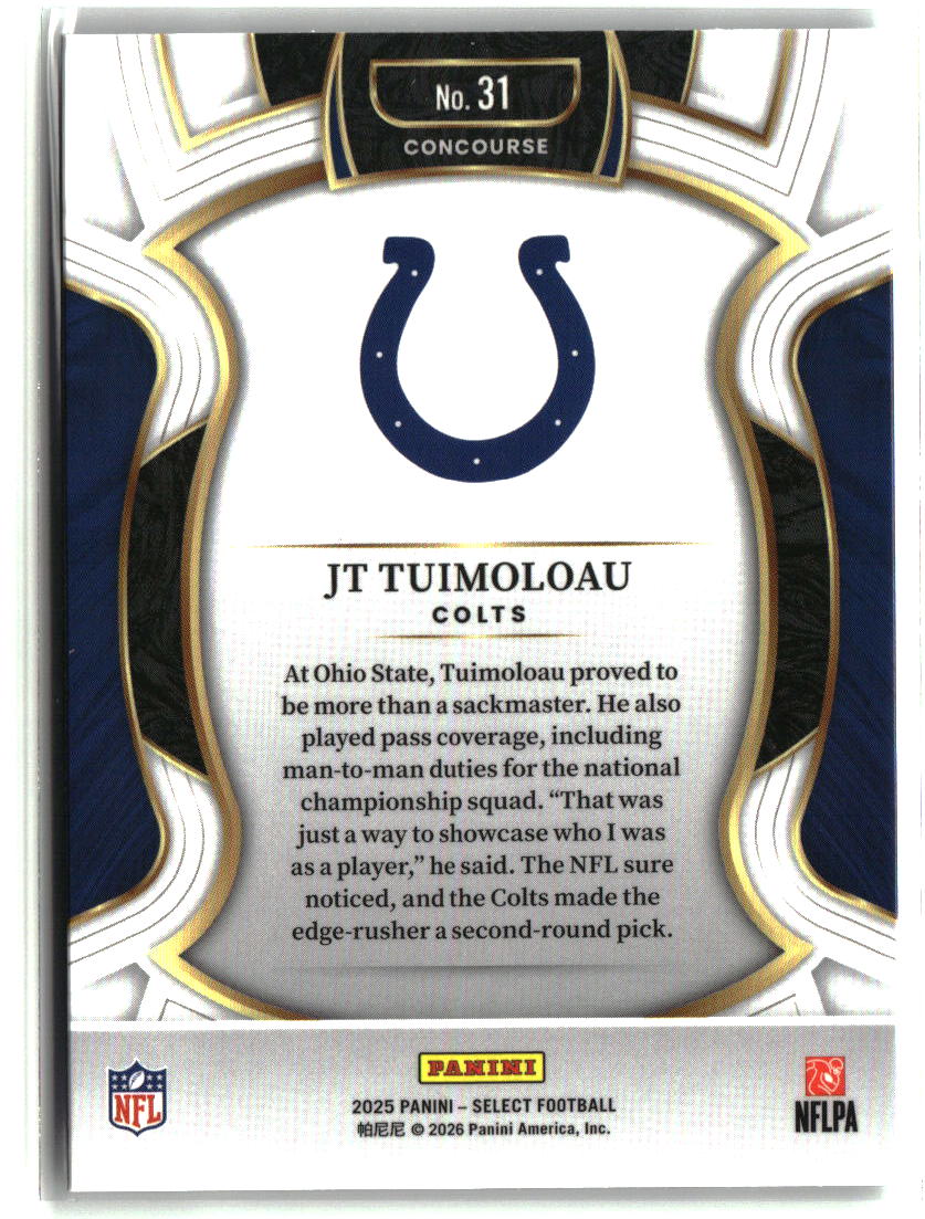 JT Tuimoloau 2025 Panini Select #31