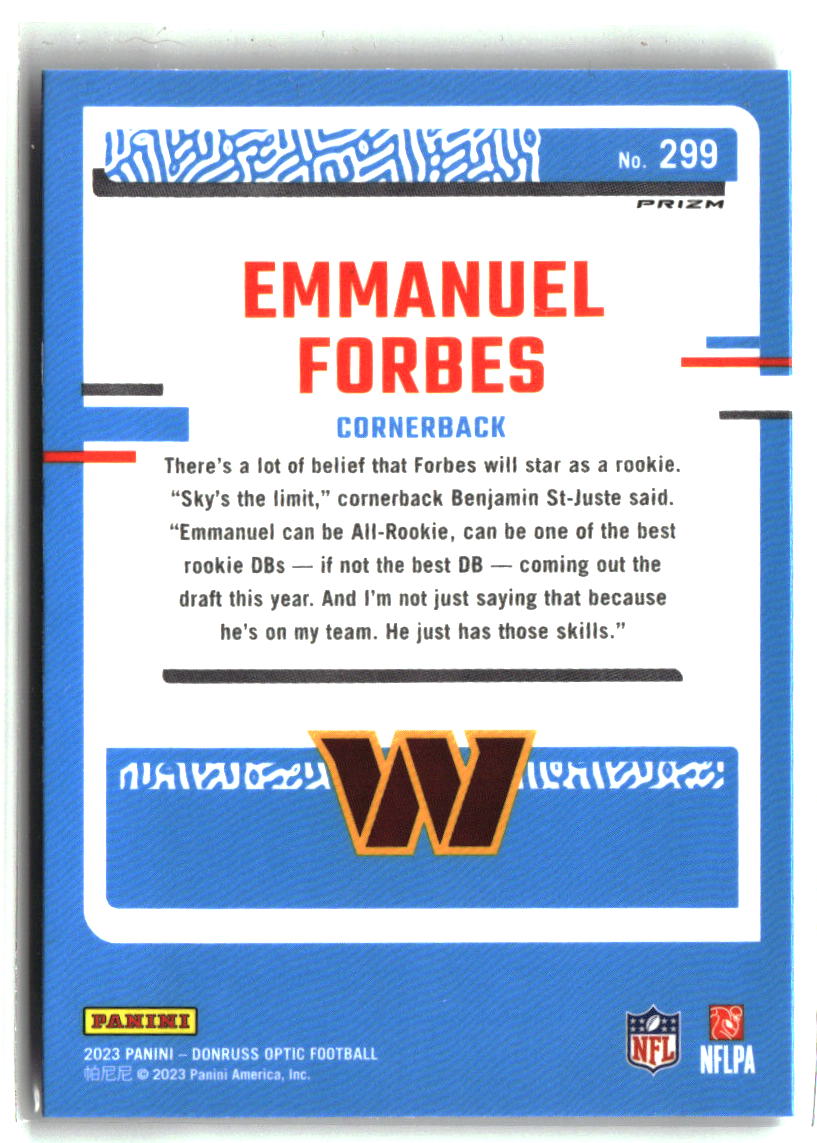Emmanuel Forbes 2023 Donruss Optic Holo #299