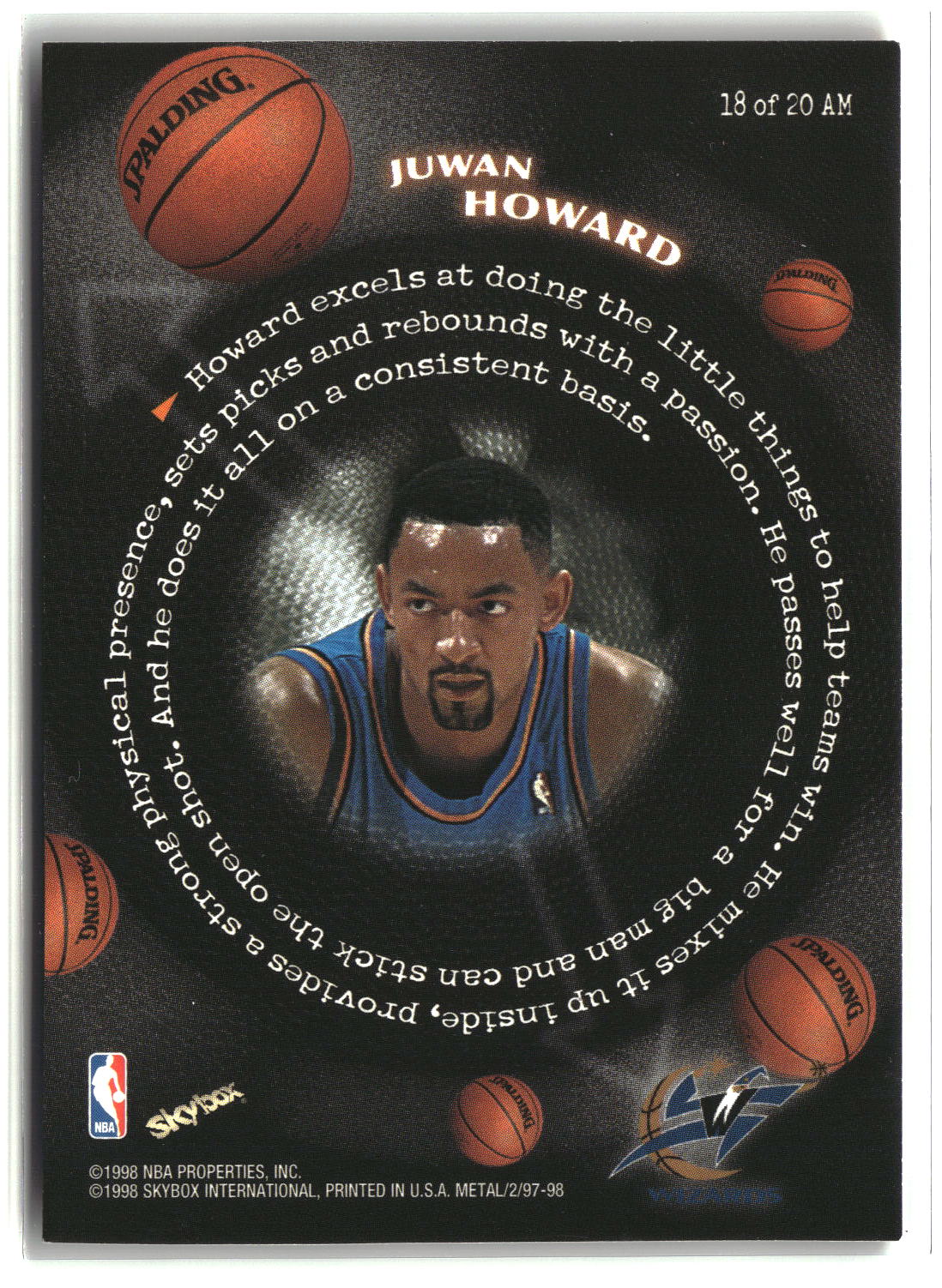 Juwan Howard 1997-98 Metal Universe Championship All Millenium #18AM