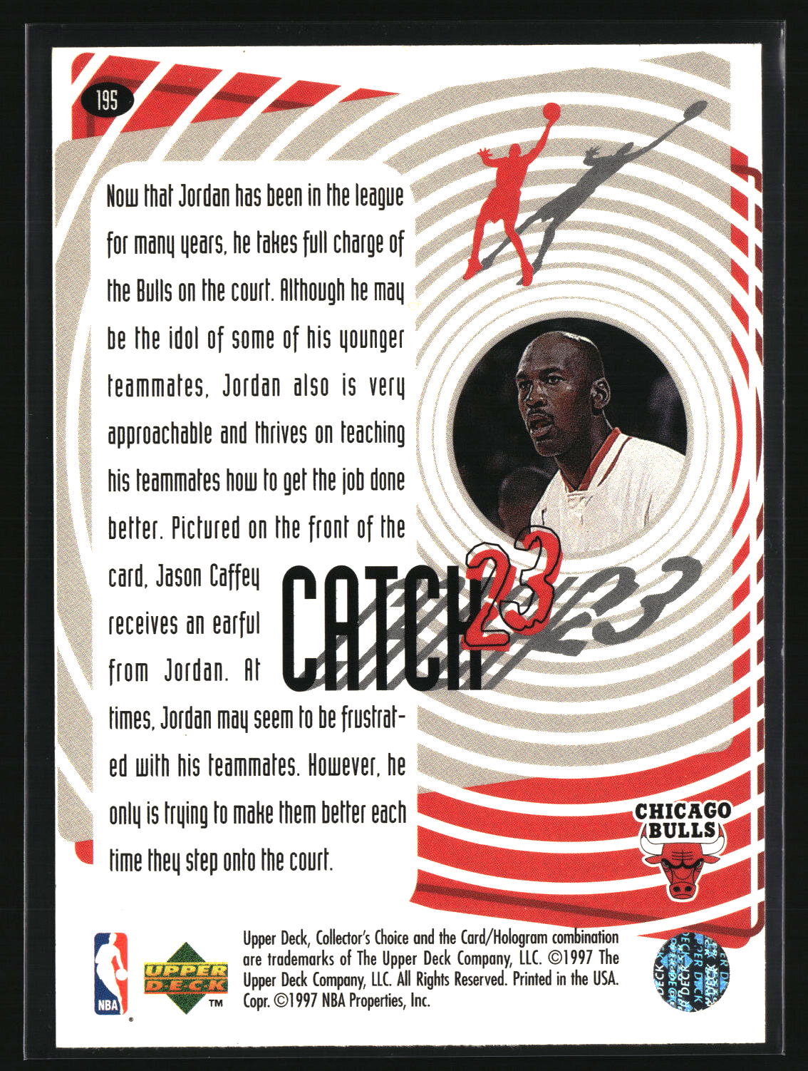 Michael Jordan 1997-98 Collector's Choice #195