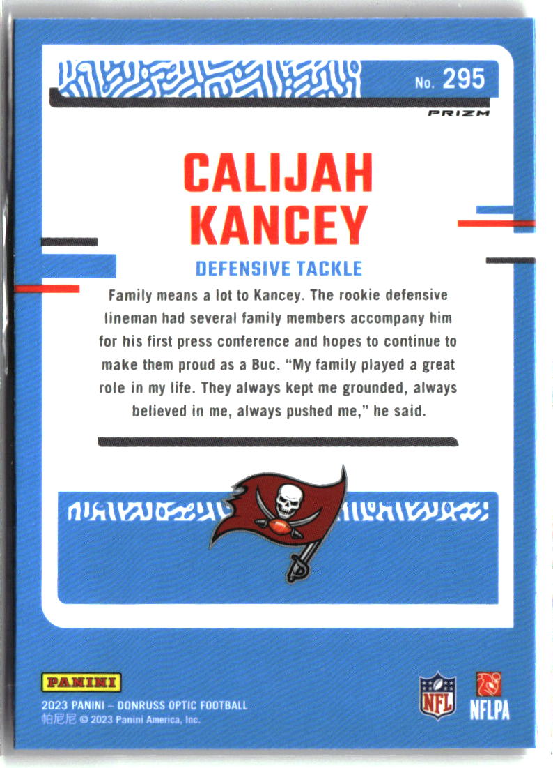 Calijah Kancey 2023 Donruss Optic Pink #295
