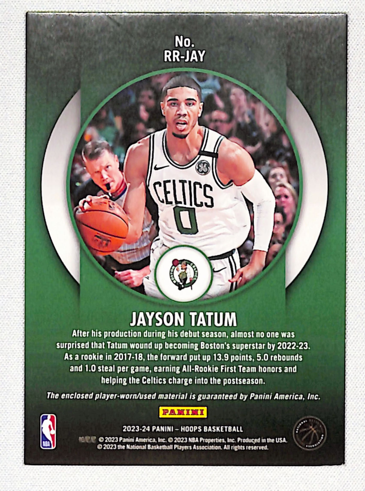 Jayson Tatum 2023-24 Hoops Rookie Remembrance #RR-JAY