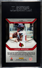 Load image into Gallery viewer, Lamar Jackson 2019 Panini Prizm Draft Picks Pink Pulsar #60 SGC 9.5