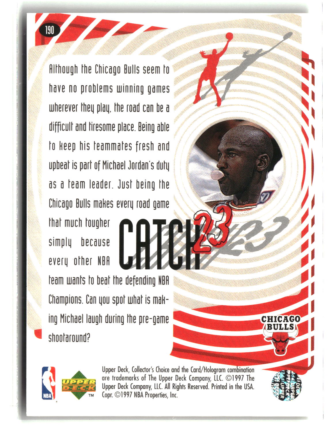 Michael Jordan 1997-98 Collector's Choice #190