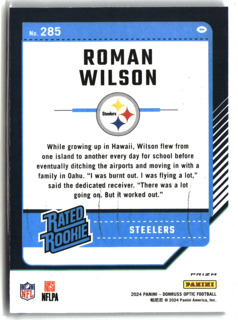 Roman Wilson 2024 Donruss Optic Blue Hyper #285