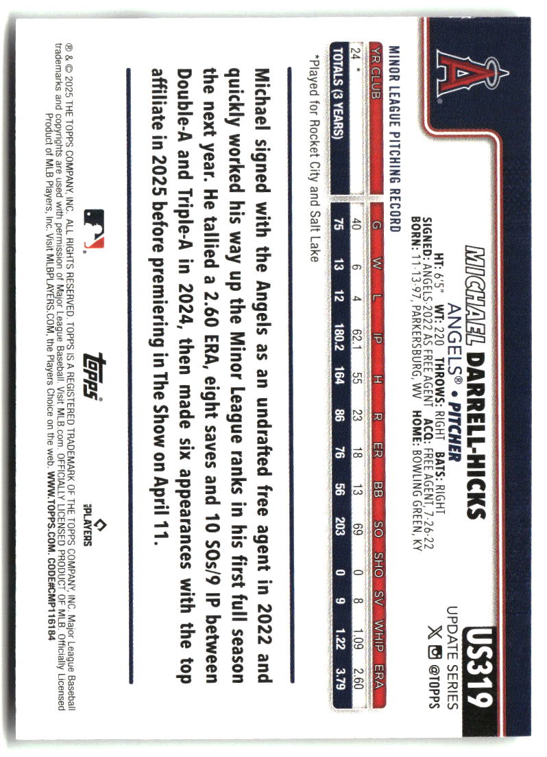 Michael Darrell-Hicks 2025 Topps Update #US319