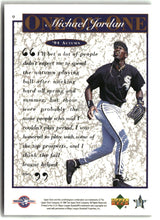 Load image into Gallery viewer, Michael Jordan 1995 Upper Deck Minor League Michael Jordan One On One #9