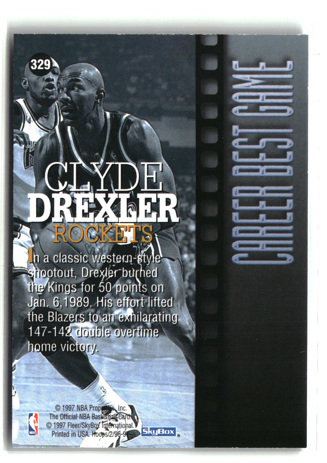 Clyde Drexler 1996-97 Hoops #329