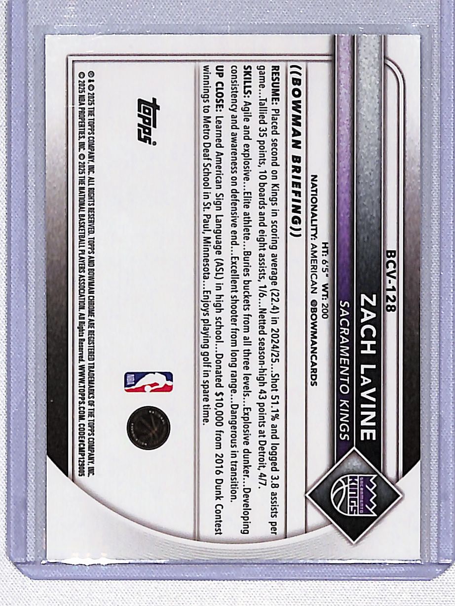 Zach LAVine 2025-26 Bowman Chrome Speckle Refractor #BCV-128 #/299