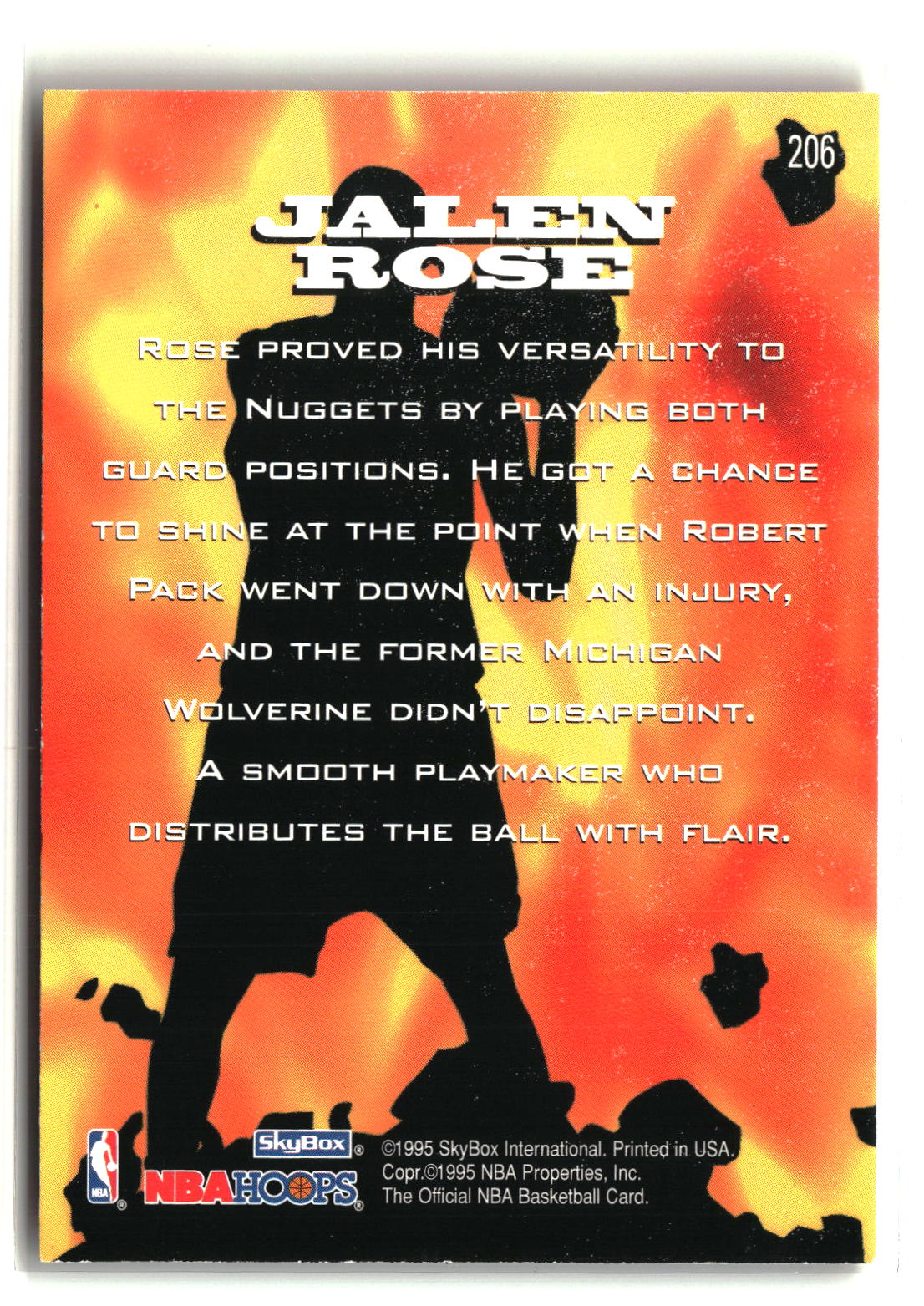 Jalen Rose 1995-96 Hoops #206