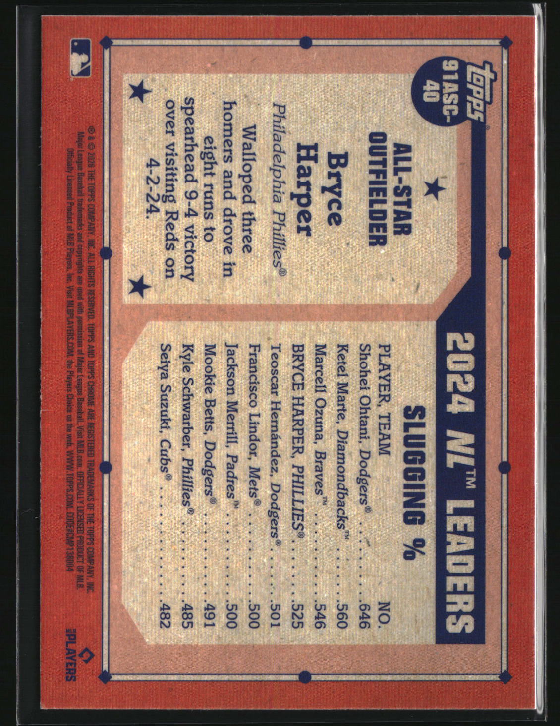 Bryce Harper 2026 Topps Mojo Refractor #91ASC-40