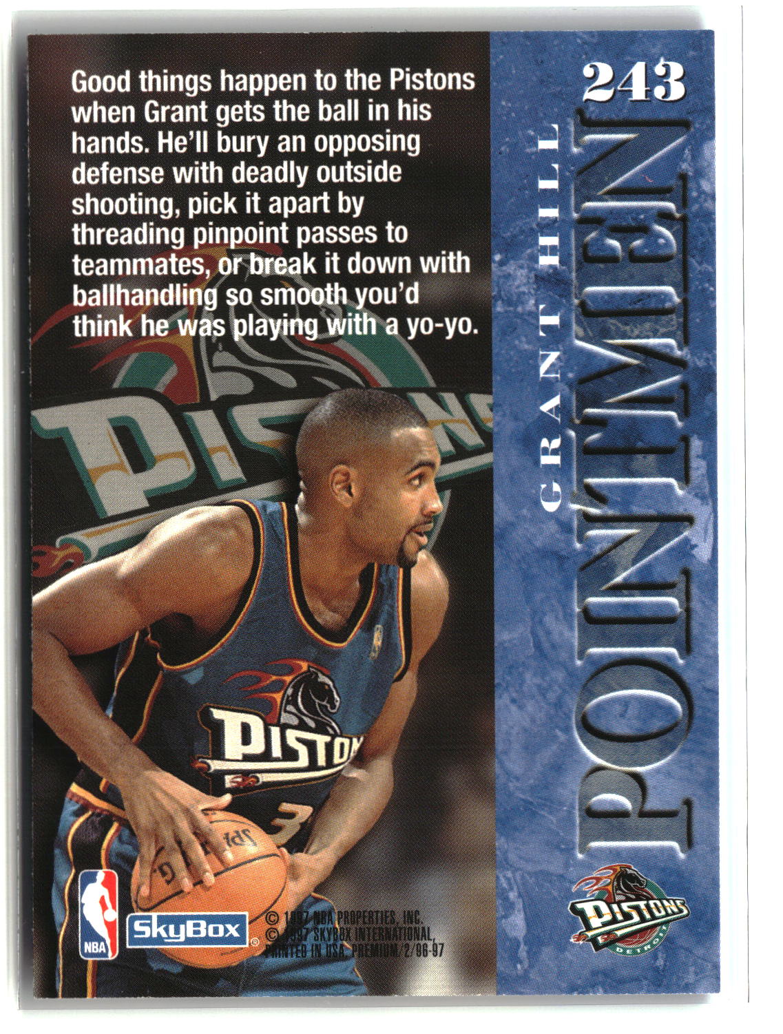 Grant Hill 1996-97 SkyBox Premium #243