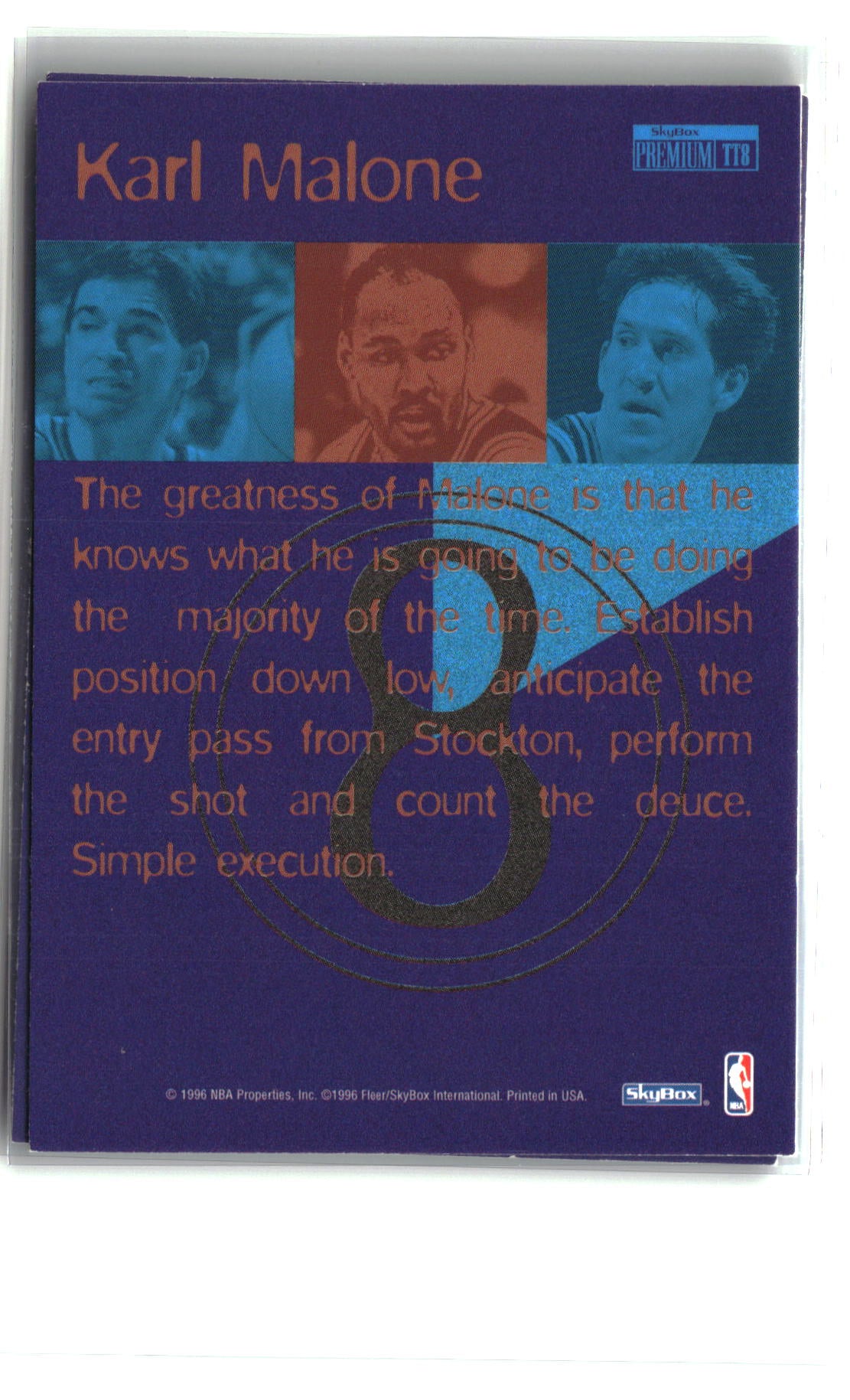 John Stockton 1996-97 SkyBox Premium Triple Threats #TT7