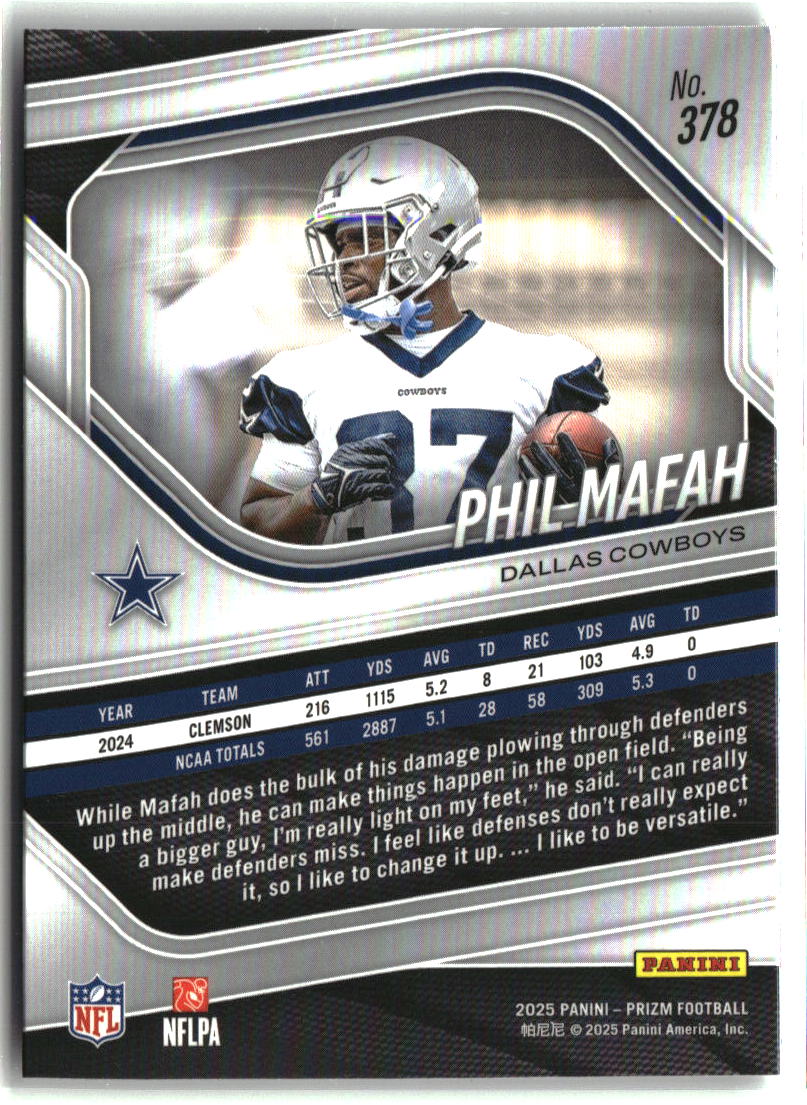 Phil Mafah 2025 Panini Prizm #378