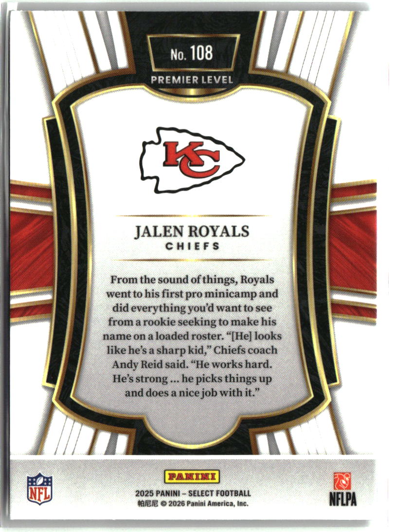 Jalen Royals 2025 Panini Select #108