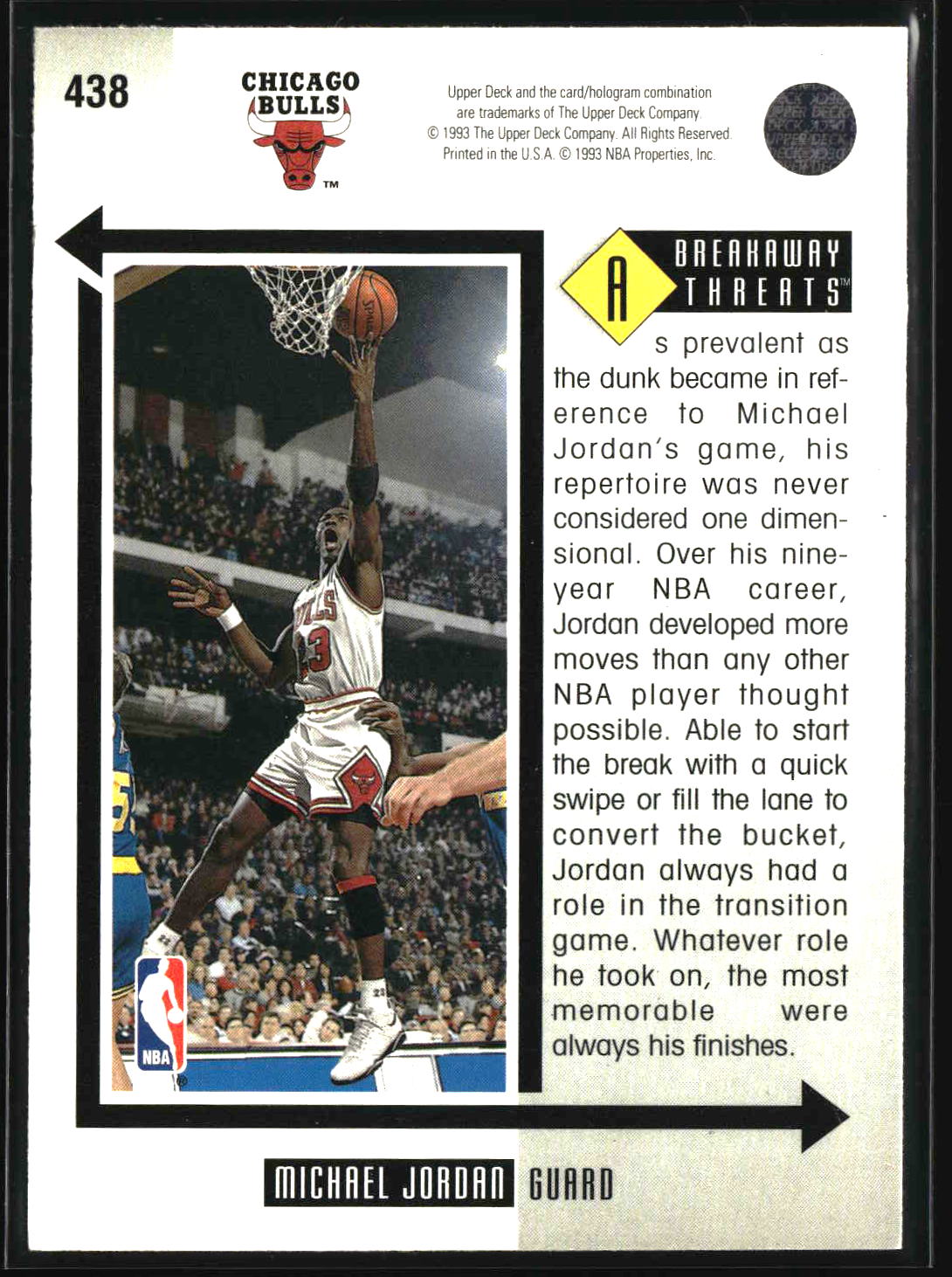 Michael Jordan 1993-94 Upper Deck #438