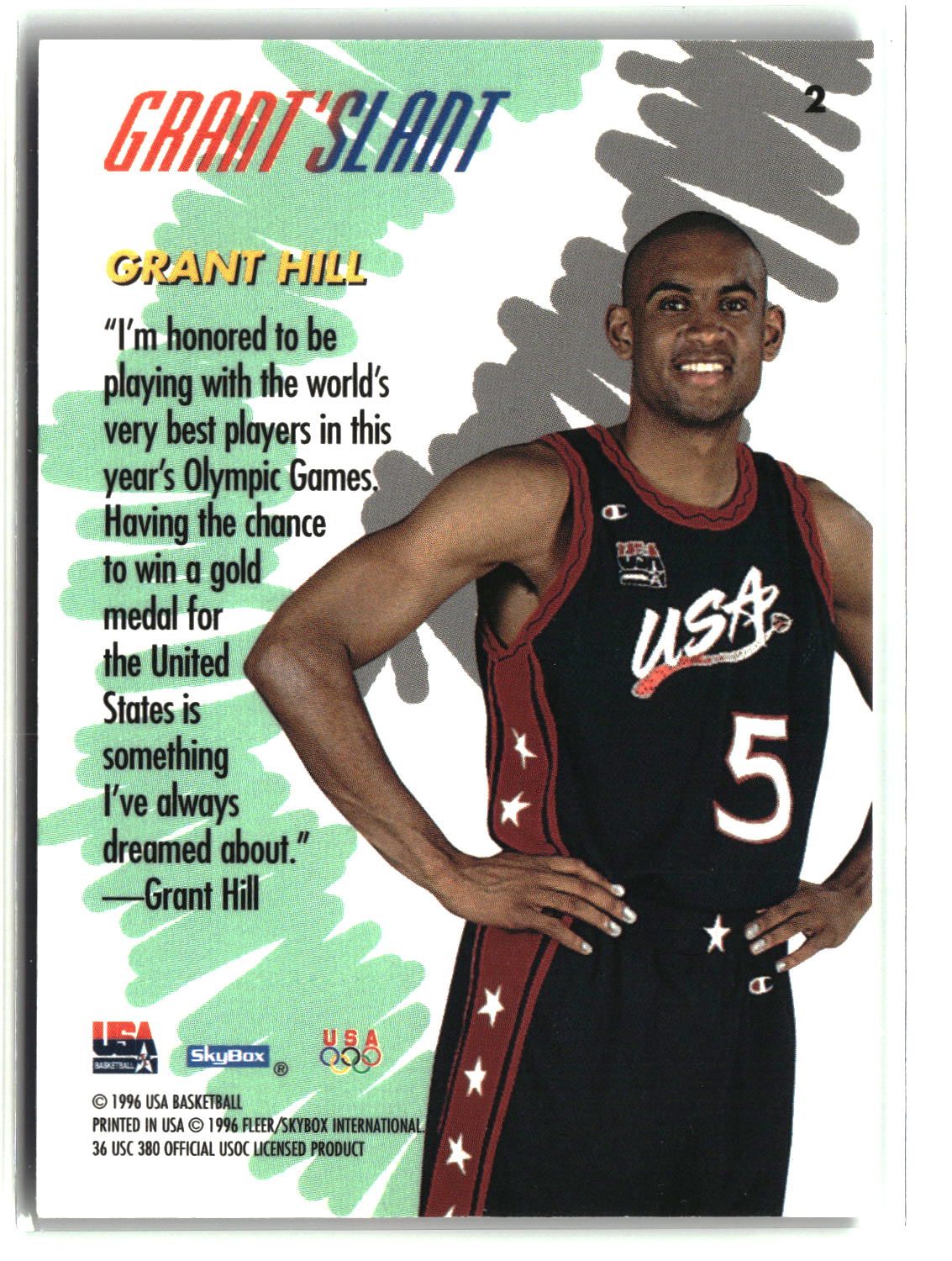 Grant Hill 1996 SkyBox USA #2