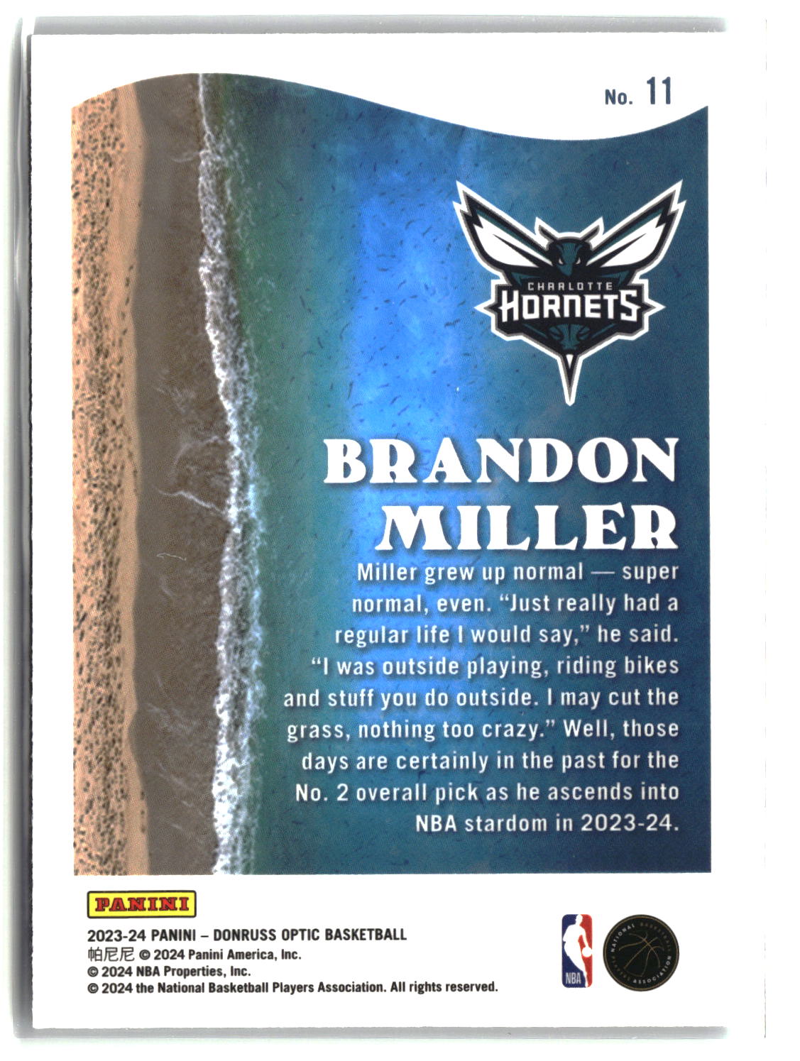 Brandon Miller 2023-24 Donruss Optic Splash #11