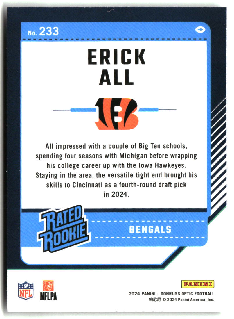 Erick All Jr. 2024 Donruss Optic #233