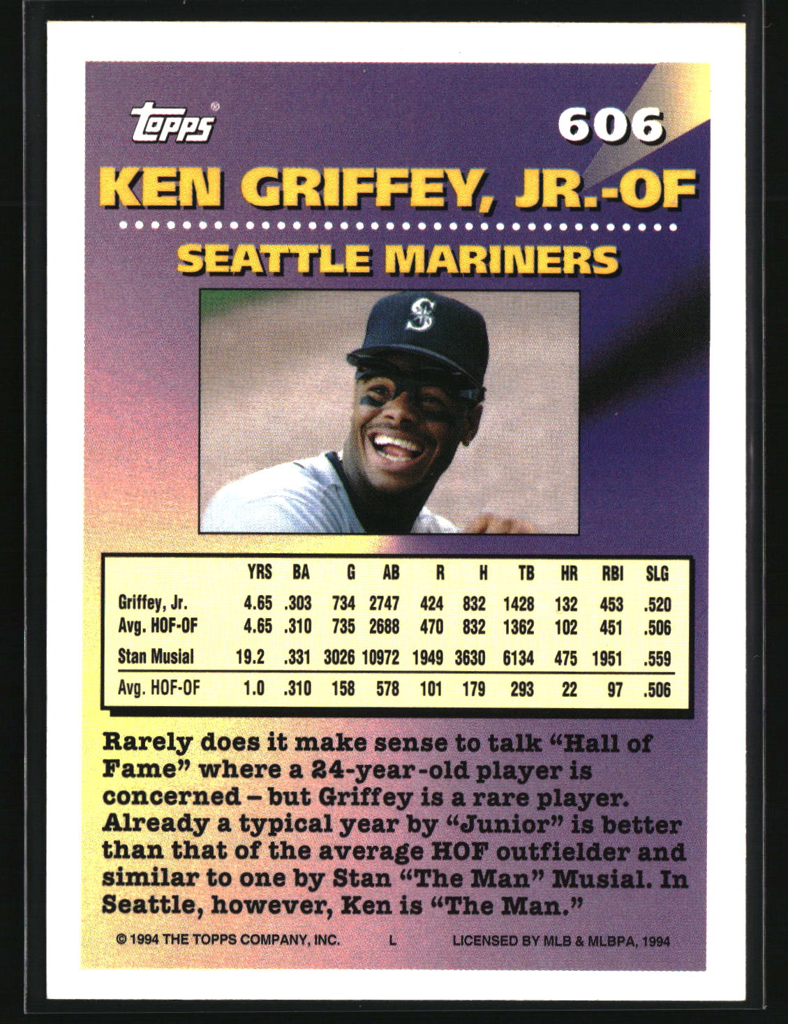 Ken Griffey, Jr. 1994 Topps #606