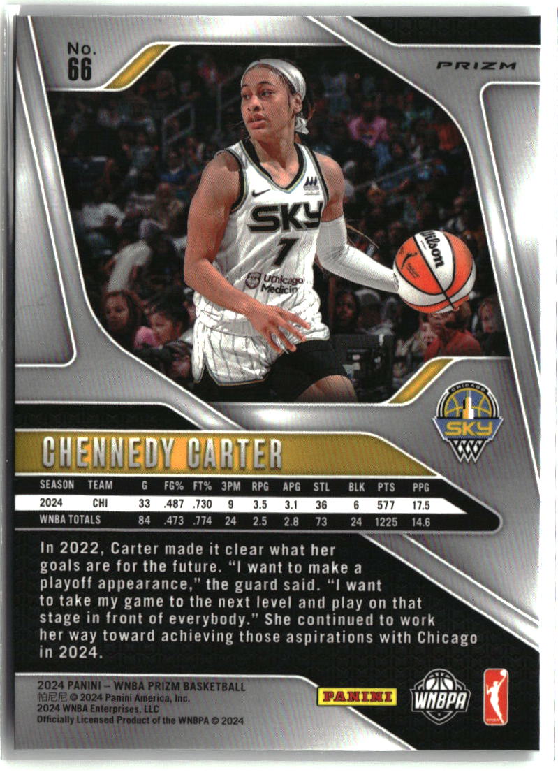 Chennedy Carter 2024 Panini Prizm WNBA Silver Prizms #66