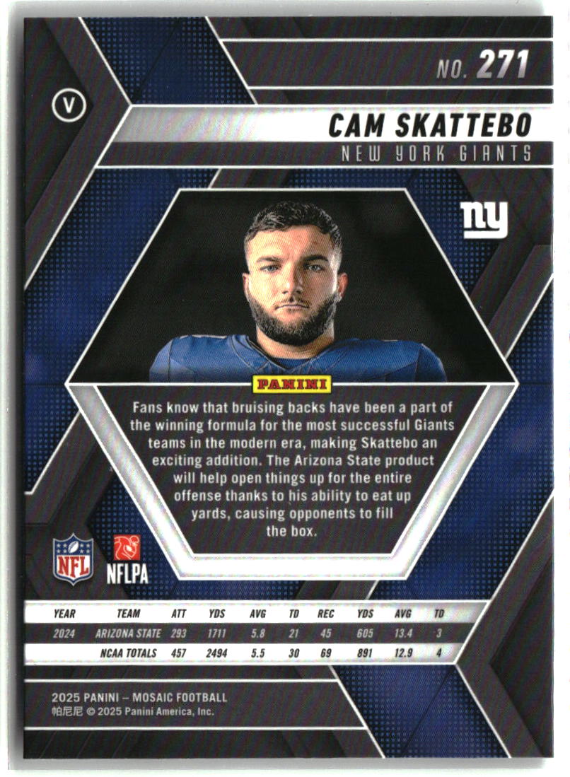 Cam Skattebo 2025 Panini Mosaic #271