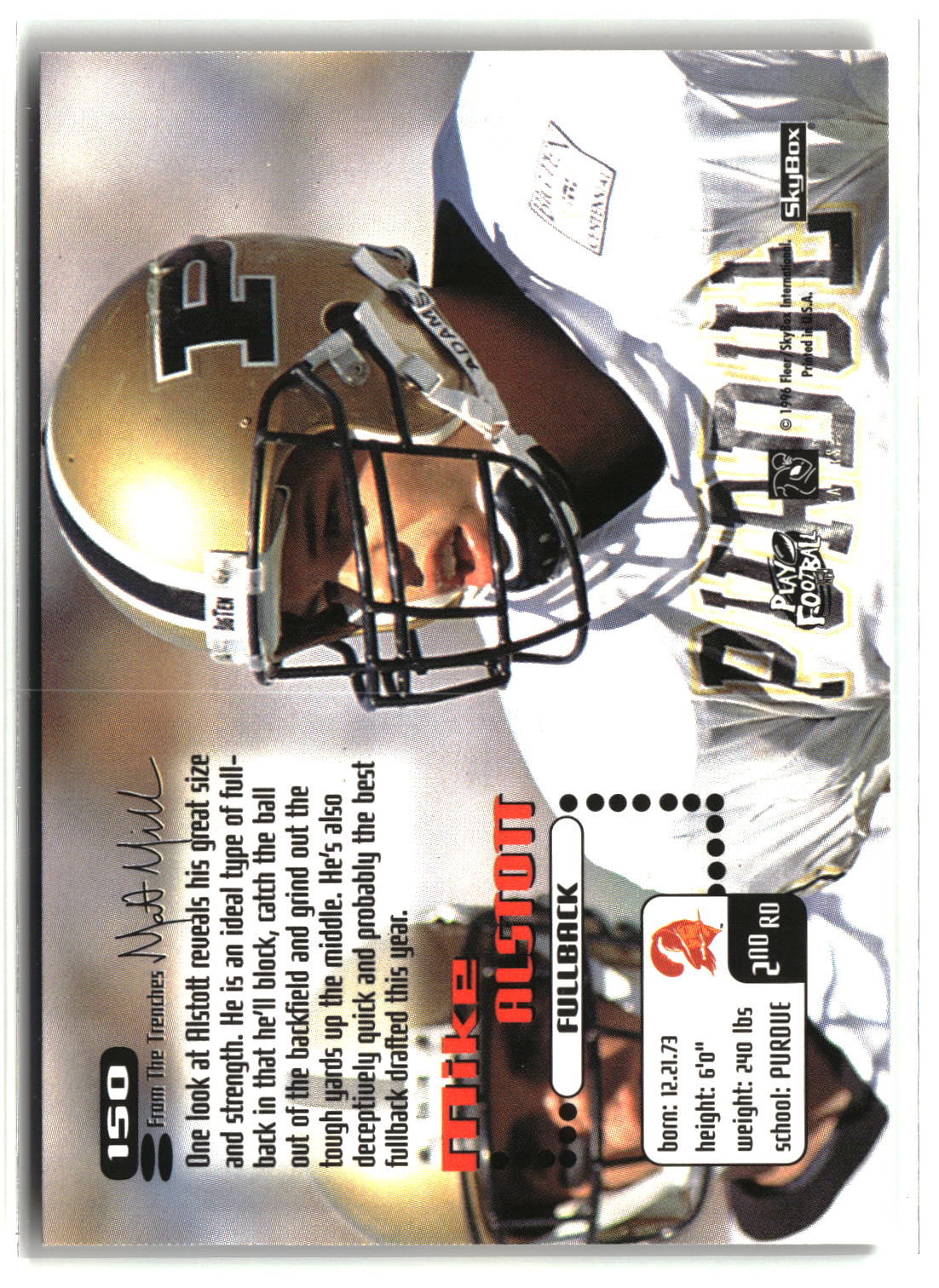 Mike Alstott 1996 SkyBox Impact #150