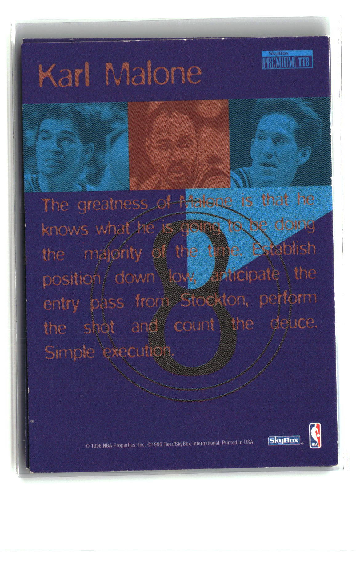 Karl Malone 1996-97 SkyBox Premium Triple Threats #TT8