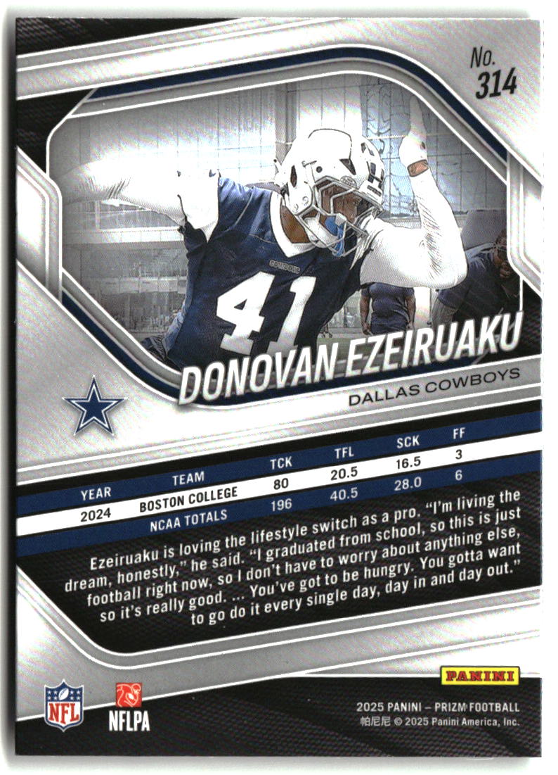 Donovan Ezeiruaku 2025 Panini Prizm #314