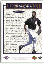 Load image into Gallery viewer, Michael Jordan 1995 Upper Deck Minor League Michael Jordan One On One #3