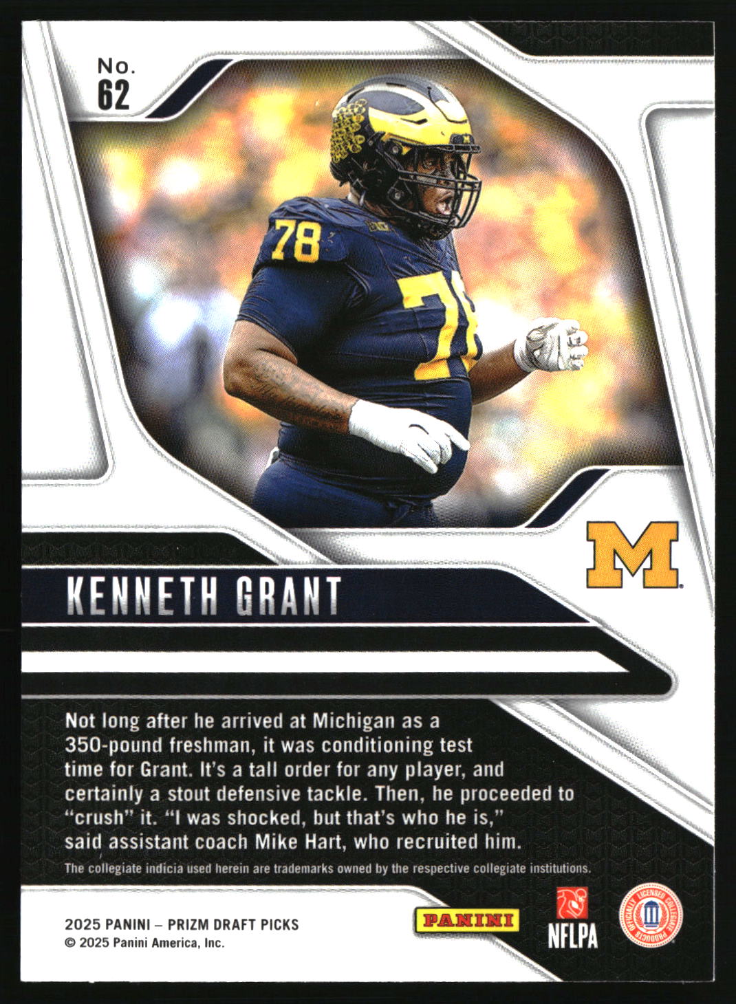 Kenneth Grant 2025 Panini Prizm Draft Picks #62