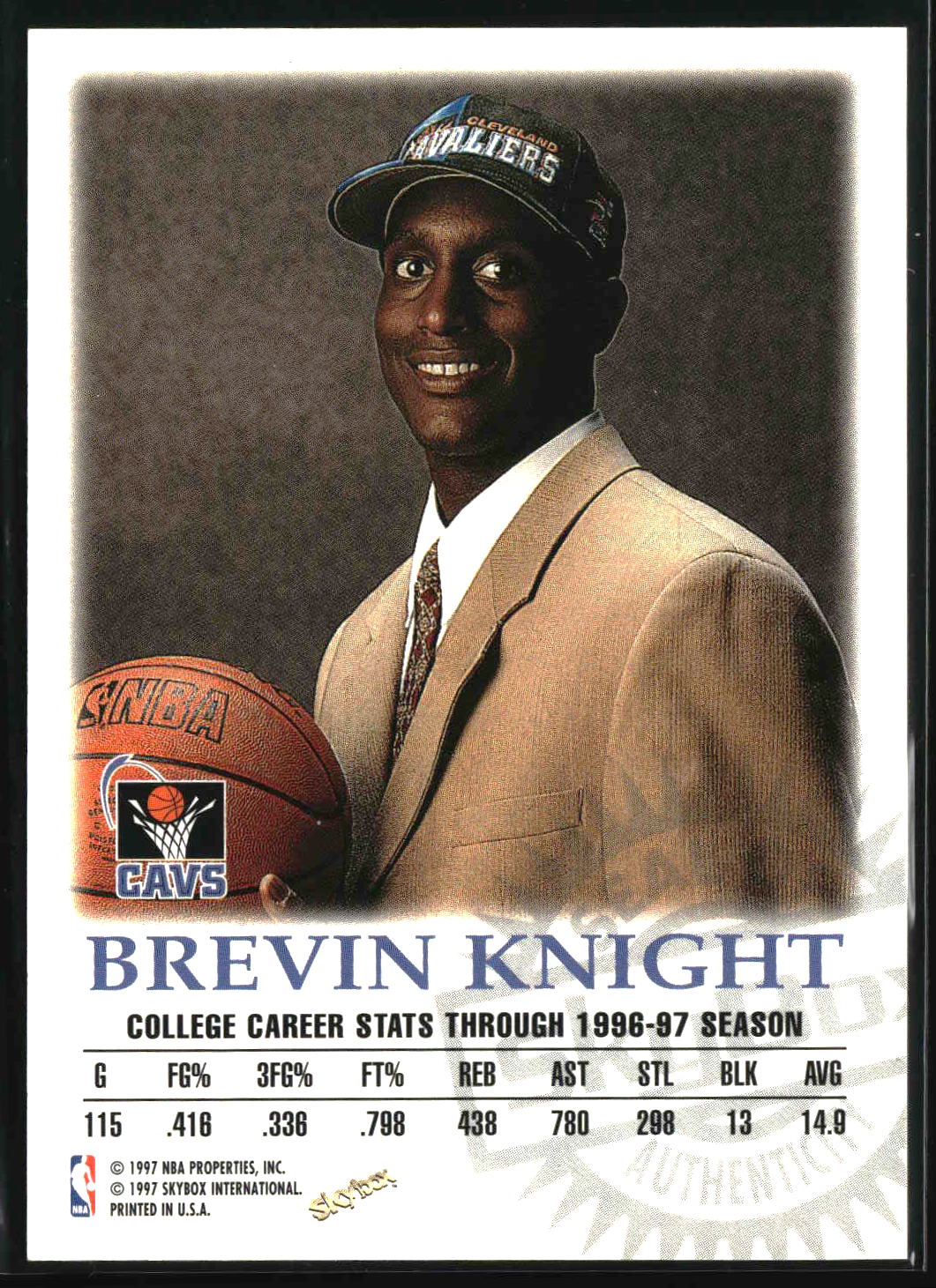 Brevin Knight 1997-98 SkyBox Premium Autographics #NNO