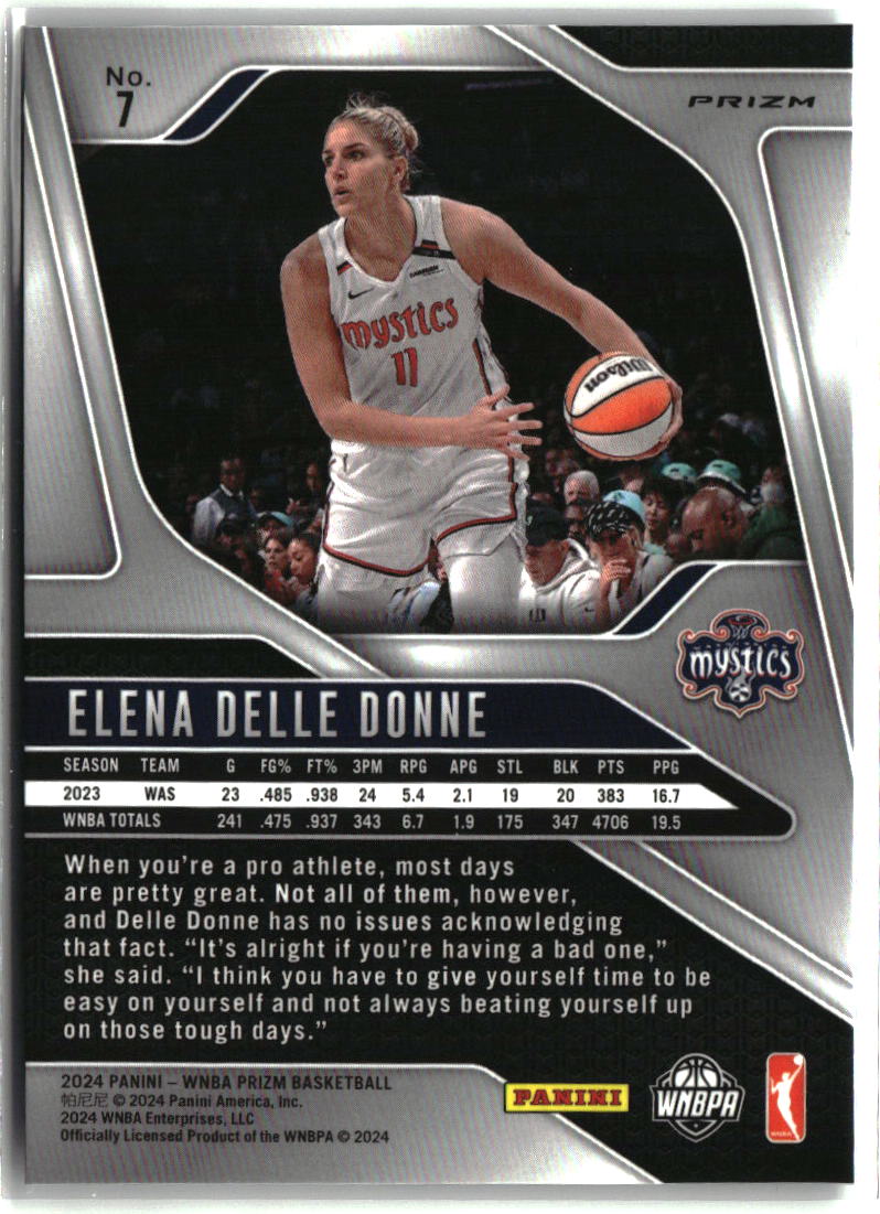 Elena Delle Donne 2024 Panini Prizm WNBA Silver Prizms #7