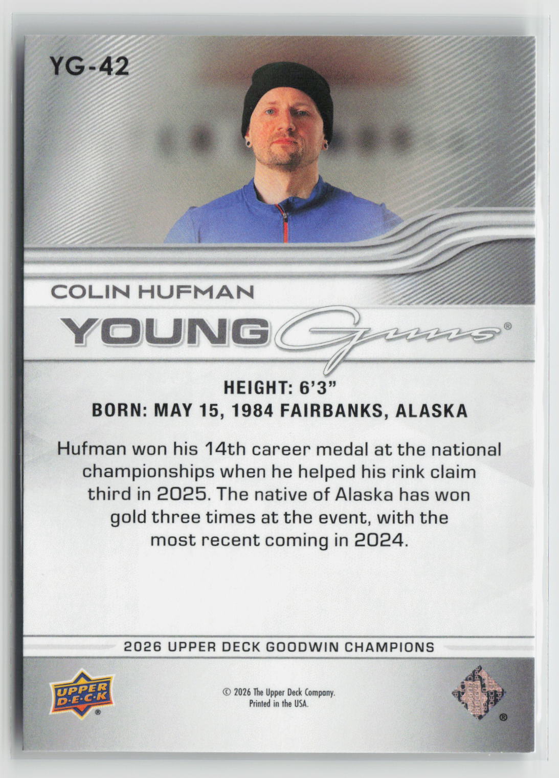 Colin Hufman 2026 Upper Deck Goodwin Champions Young Guns #YG-42