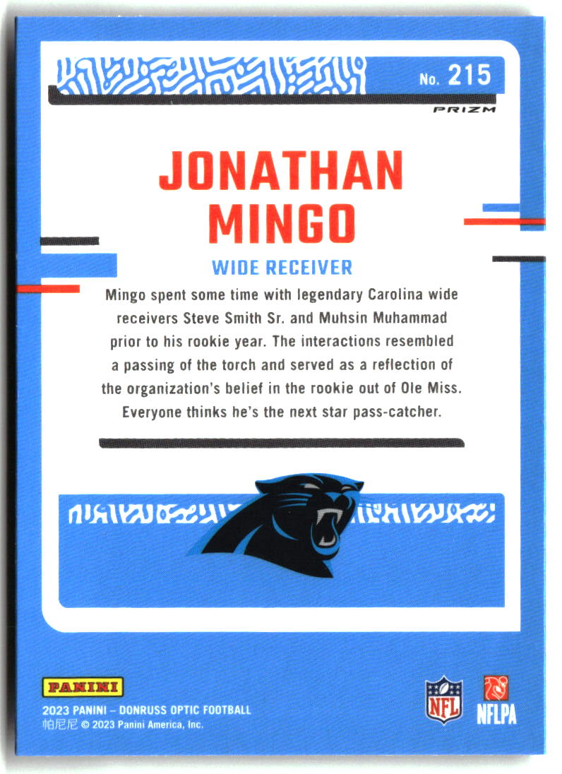 Jonathan Mingo 2023 Donruss Optic Holo #215