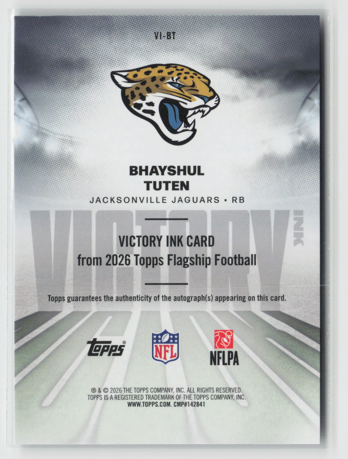 Bhayshul Tuten 2026 Topps Flagship Victory Ink #VI-BT