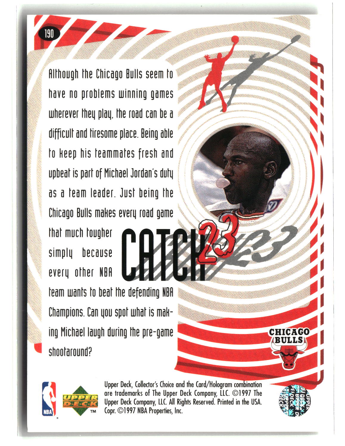 Michael Jordan 1997-98 Collector's Choice #190